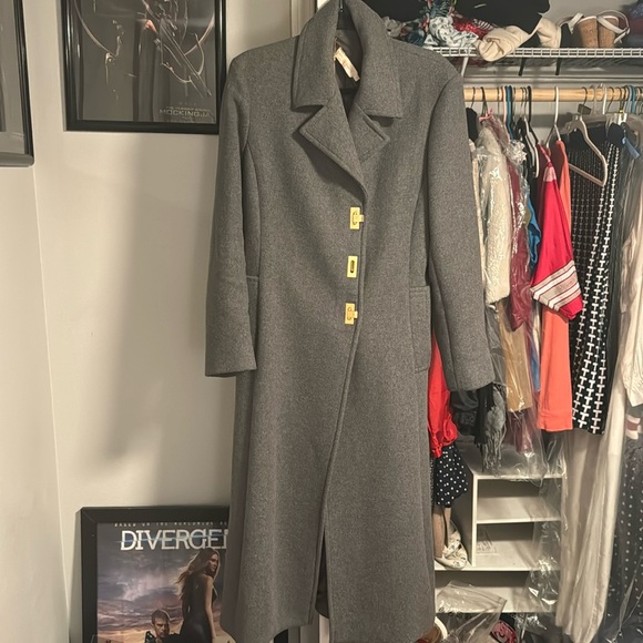 Tory Burch Jackets & Blazers - EUC Tory Burch Gray Wool Long Coat Sz. 10